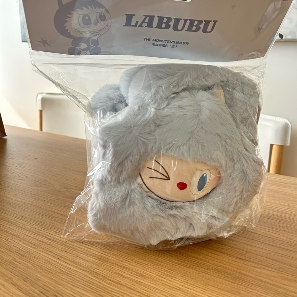 Labubu Blue Flower Plush Bag